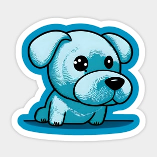 Blue Poodle Sticker